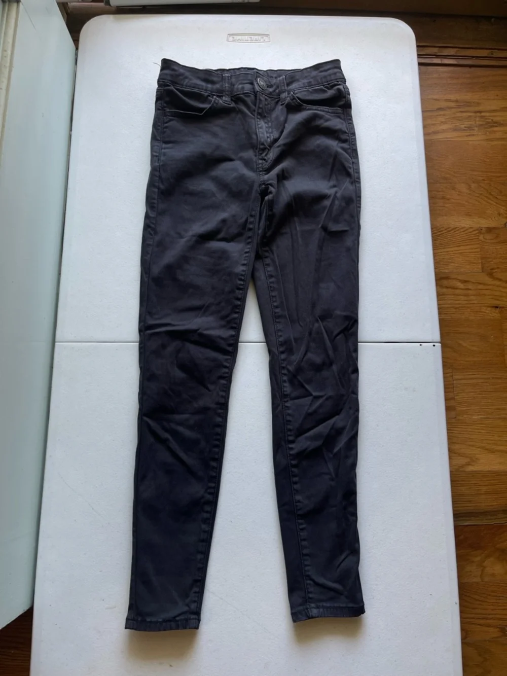 American Eagle Next Level Skinny Jeans Women’s 0 Short Black Mid Rise Stretch